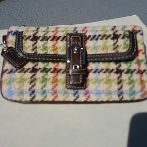 Coach houndstooth wristlet